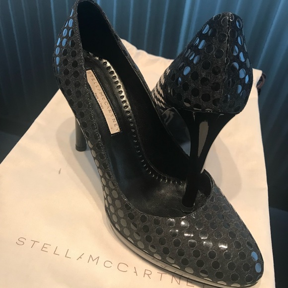 Stella McCartney Shoes - Stella McCartney Black Sequined Heels Size 38